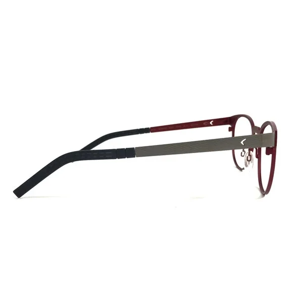 Blackfin Eyeglasses Frames BF743 WATERHOUSE COL.581 Red Gray Round 48-20-145